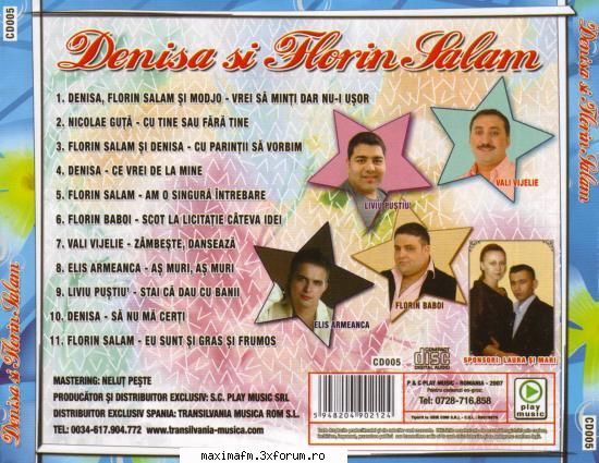 Denisa si Florin Salam 2007 (Album Full) - MAX-DJ - Manele/Gipsy music/Musica gitana