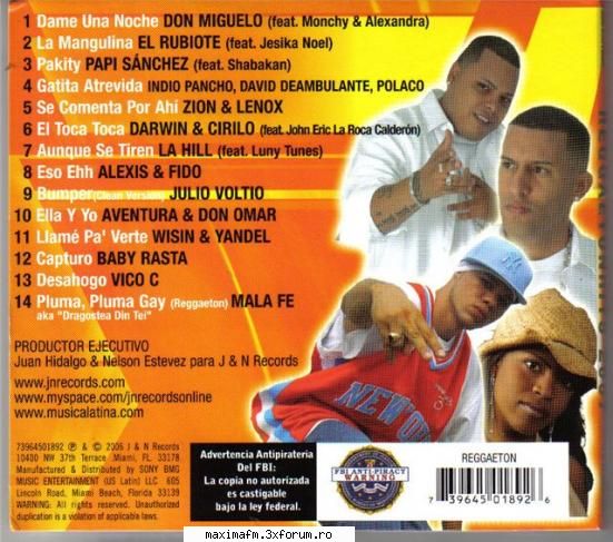 ReggaetonHits 2007 (Album Full) - MAX-DJ - Muzica romaneasca si straina/Rumanian and foreign music